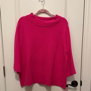 Elegant Fuchsia Cowl Neck Sweater
